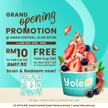 Yole-Grand-Opening-Promo-at-Aman-Central.-350x350 - Beverages Food , Restaurant & Pub Kedah Promotions & Freebies 