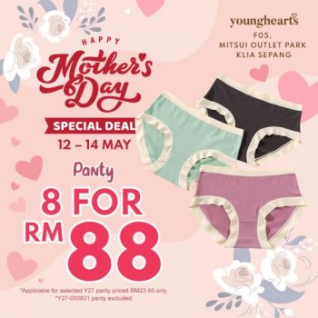 Young-Hearts-Mothers-Day-Sale-at-Mitsui-Outlet-Park-350x350 - Fashion Accessories Fashion Lifestyle & Department Store Malaysia Sales Selangor Underwear 