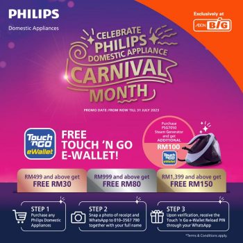 AEON-BiG-Philips-Domestic-Appliance-Carnival-Month-Free-Touch-N-Go-e-Wallet-Promotion-350x350 - Electronics & Computers Home Appliances IT Gadgets Accessories Johor Kedah Kelantan Kitchen Appliances Kuala Lumpur Melaka Negeri Sembilan Pahang Penang Perak Perlis Promotions & Freebies Putrajaya Sabah Sarawak Selangor Supermarket & Hypermarket Terengganu 