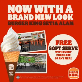 Burger-King-New-Look-Free-Soft-Serve-Promotion-at-Setia-Alam-350x350 - Beverages Food , Restaurant & Pub Promotions & Freebies Selangor 