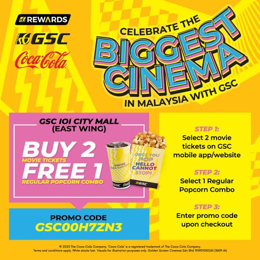 6 Jun 2023 Onward GSC Free Regular Popcorn Combo Promo