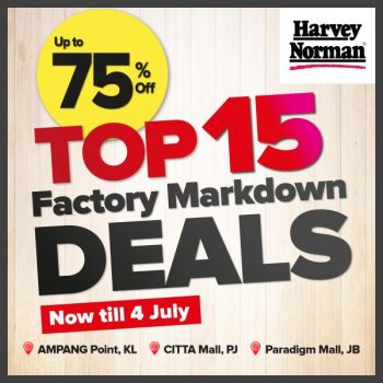 Harvey-Norman-Factory-Outlet-Top-15-Factory-Mardown-Deals-Promotion-350x350 - Electronics & Computers Home Appliances IT Gadgets Accessories Johor Kuala Lumpur Selangor 
