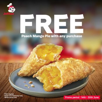 Jollibee-Free-Peach-Mango-Pie-with-Purchase-Promo-350x350 - Beverages Food , Restaurant & Pub Johor Kedah Kelantan Kuala Lumpur Melaka Negeri Sembilan Pahang Penang Perak Perlis Promotions & Freebies Putrajaya Sabah Sarawak Selangor Terengganu 