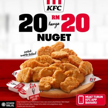 KFC-20pcs-Nuggets-for-only-RM20-Promotion-350x350 - Beverages Food , Restaurant & Pub Johor Kedah Kelantan Kuala Lumpur Melaka Negeri Sembilan Pahang Penang Perak Perlis Promotions & Freebies Putrajaya Sabah Sarawak Selangor Terengganu 