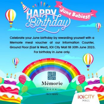 Memorie-Cafe-Free-Meal-Voucher-for-June-Babies-Promotion-at-IOI-City-Mall-350x350 - Beverages Food , Restaurant & Pub Promotions & Freebies Putrajaya 