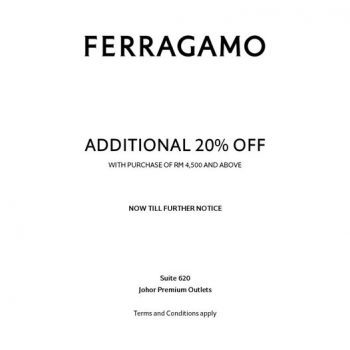 Salvatore-Ferragamo-Special-Sale-at-Johor-Premium-Outlets-350x350 - Fashion Accessories Fashion Lifestyle & Department Store Johor Malaysia Sales 