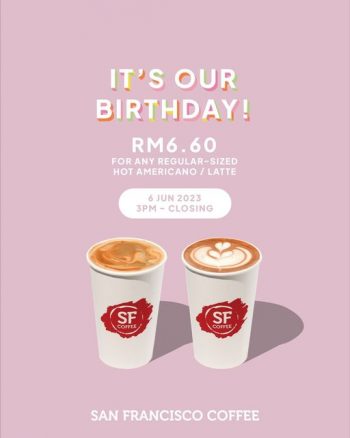 San-Francisco-Coffee-Birthday-Promo-350x438 - Beverages Food , Restaurant & Pub Johor Kedah Kelantan Kuala Lumpur Melaka Negeri Sembilan Pahang Penang Perak Perlis Promotions & Freebies Putrajaya Sabah Sarawak Selangor Terengganu 