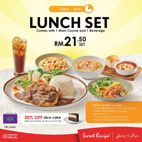 Lunch and dinner gets so much better with Secret Recipe's set meals — the  Curve