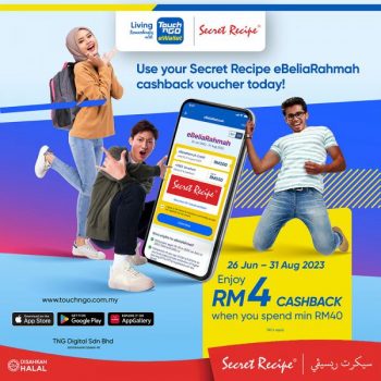 Secret-Recipe-Touch-n-Go-eWallet-eBeliaRahmah-RM4-Cashback-Promotion-350x350 - Beverages Food , Restaurant & Pub Johor Kedah Kelantan Kuala Lumpur Melaka Negeri Sembilan Pahang Penang Perak Perlis Promotions & Freebies Putrajaya Sabah Sarawak Selangor Terengganu 