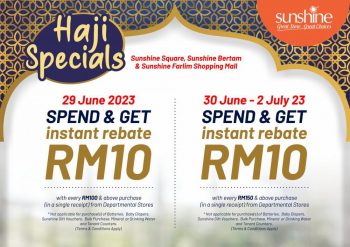 Sunshine-Departmental-Store-Raya-Haji-Spend-Get-RM10-Instant-Rebate-Promotion-350x247 - Penang Promotions & Freebies Supermarket & Hypermarket 