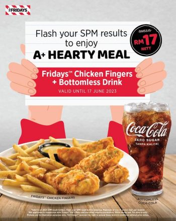 TGI-Fridays-Chicken-Fingers-Bottomless-Drink-Promo-350x438 - Beverages Food , Restaurant & Pub Johor Kedah Kelantan Kuala Lumpur Melaka Negeri Sembilan Pahang Penang Perak Perlis Promotions & Freebies Putrajaya Sabah Sarawak Selangor Terengganu 
