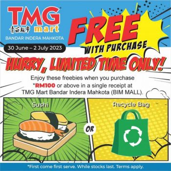TMG-Mart-Free-Sushi-Set-or-Recycle-Bag-Promotion-at-Bandar-Indera-Mahkota-BIM-Mall-350x350 - Beverages Food , Restaurant & Pub Pahang Promotions & Freebies Supermarket & Hypermarket 