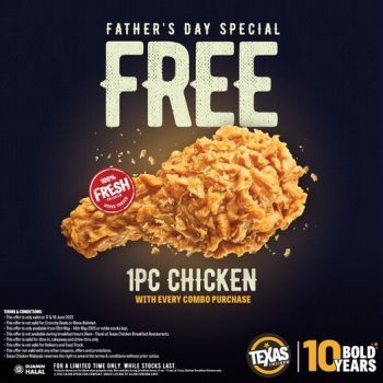 Texas-Chicken-Fathers-Day-Special-350x350 - Beverages Food , Restaurant & Pub Johor Kedah Kelantan Kuala Lumpur Melaka Negeri Sembilan Pahang Penang Perak Perlis Promotions & Freebies Putrajaya Sabah Sarawak Selangor Terengganu 