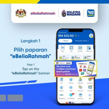 Touch-n-Go-eWallet-Claim-RM200-eBeliaRahmah-Get-Extra-Vouchers-Up-To-RM550-Promotion-4-350x350 - eWallet & Digital Currency Johor Kedah Kelantan Kuala Lumpur Melaka Negeri Sembilan Pahang Penang Perak Perlis Promotions & Freebies Putrajaya Sabah Sarawak Selangor Terengganu 