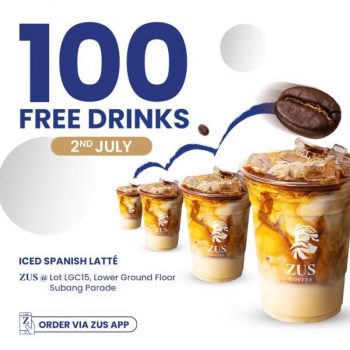 ZUS-Coffee-Opening-Free-Iced-Spanish-Latte-Promotion-at-Subang-Parade-350x350 - Beverages Food , Restaurant & Pub Promotions & Freebies Selangor 