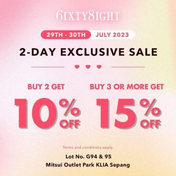 6IXTY8IGHT-2-Day-Exclusive-Sale-at-Mitsui-Outlet-Park-350x350 - Fashion Accessories Fashion Lifestyle & Department Store Lingerie Malaysia Sales Selangor Underwear 