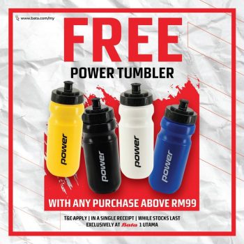 Bata-Free-Power-tumbler-Promo-at-1-Utama-Shopping-Centre-350x350 - Fashion Accessories Fashion Lifestyle & Department Store Footwear Promotions & Freebies Selangor 