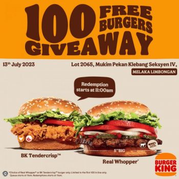 Burger-King-Opening-Promotion-at-Melaka-Limbongan-1-350x350 - Beverages Burger Food , Restaurant & Pub Melaka Promotions & Freebies 