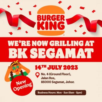 Burger-King-Opening-Promotion-at-Segamat-350x350 - Beverages Burger Food , Restaurant & Pub Johor Promotions & Freebies 