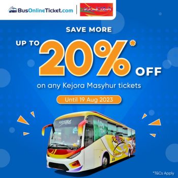 Bus-Online-Ticket-20-Off-Promotion-350x350 - Johor Kedah Kelantan Kuala Lumpur Melaka Negeri Sembilan Pahang Penang Perak Perlis Promotions & Freebies Putrajaya Sabah Sarawak Selangor Sports,Leisure & Travel Terengganu Transportation 