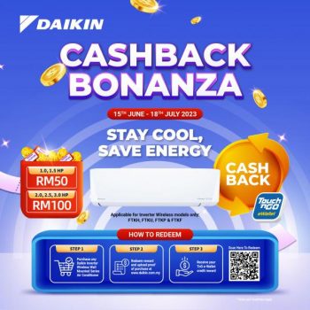 Daikin-Cashback-Bonanza-Receive-Touch-n-Go-Wallet-Credit-Promotion-350x350 - Electronics & Computers eWallet & Digital Currency Home Appliances Johor Kedah Kelantan Kuala Lumpur Melaka Negeri Sembilan Online Store Pahang Penang Perak Perlis Promotions & Freebies Putrajaya Sabah Sarawak Selangor Terengganu 