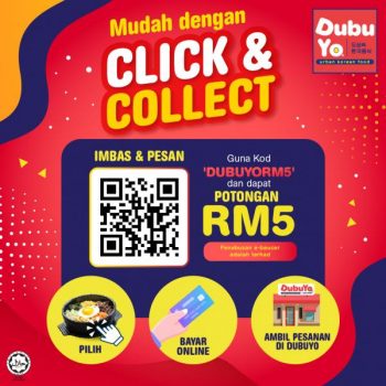 DubuYo-Click-Collect-RM5-OFF-Promotion-350x350 - Beverages Food , Restaurant & Pub Johor Kedah Kelantan Kuala Lumpur Melaka Negeri Sembilan Online Store Pahang Penang Perak Perlis Promotions & Freebies Putrajaya Sabah Sarawak Selangor Terengganu 