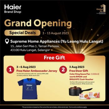 Haier-Grand-Opening-Special-Deals-at-Hulu-Langat-2-350x350 - Electronics & Computers Home Appliances Kitchen Appliances Promotions & Freebies Selangor 