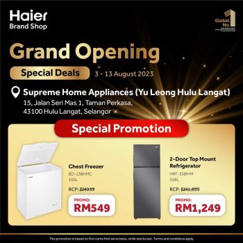 Haier-Grand-Opening-Special-Deals-at-Hulu-Langat-5-350x350 - Electronics & Computers Home Appliances Kitchen Appliances Promotions & Freebies Selangor 