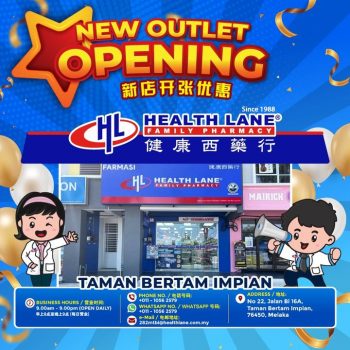 Health-Lane-Family-Pharmacy-New-Outlet-Opening-Promo-at-Taman-Bertam-Impian-Melaka-350x350 - Beauty & Health Health Supplements Melaka Personal Care Promotions & Freebies 