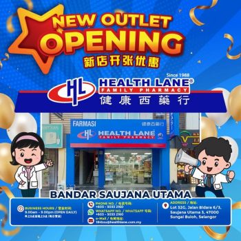 Health-Lane-Family-Pharmacy-Opening-Freebies-Giveaways-at-Sungai-Buloh-350x350 - Beauty & Health Health Supplements Personal Care Promotions & Freebies Selangor 
