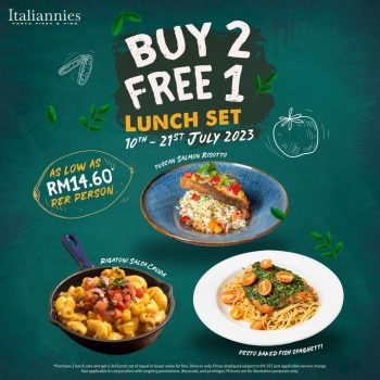 Italiannies-Buy-2-Free-1-Deal-350x350 - Beverages Food , Restaurant & Pub Johor Kedah Kelantan Kuala Lumpur Melaka Negeri Sembilan Pahang Penang Perak Perlis Promotions & Freebies Putrajaya Sabah Sarawak Selangor Terengganu 