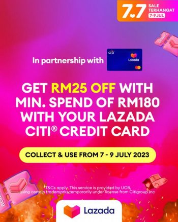 Lazada-7.7-Sale-Lazada-Citi-Credit-Cards-RM25-OFF-Voucher-Promotion-350x438 - Bank & Finance CitiBank Johor Kedah Kelantan Kuala Lumpur Melaka Negeri Sembilan Online Store Others Pahang Penang Perak Perlis Promotions & Freebies Putrajaya Sabah Sarawak Selangor Terengganu 