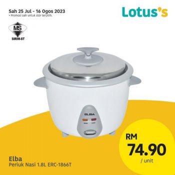 Lotuss-Electrical-Appliances-Promotion-6-350x350 - Computer Accessories Electronics & Computers Home Appliances IT Gadgets Accessories Johor Kedah Kelantan Kuala Lumpur Melaka Negeri Sembilan Pahang Penang Perak Perlis Promotions & Freebies Putrajaya Sabah Sarawak Selangor Supermarket & Hypermarket Terengganu 