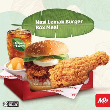 Marrybrown-Nasi-Lemak-Burger-Asli-Promo-2-350x350 - Beverages Food , Restaurant & Pub Johor Kedah Kelantan Kuala Lumpur Melaka Negeri Sembilan Pahang Penang Perak Perlis Promotions & Freebies Putrajaya Sabah Sarawak Selangor Terengganu 