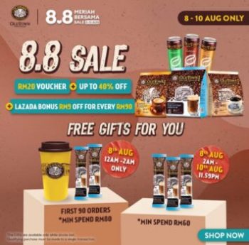 Oldtown-White-Coffee-Lazada-8.8-Campaign-350x345 8-10 Aug 2023: Oldtown White Coffee Lazada 8.8 Campaign