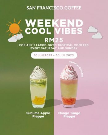 San-Francisco-Coffee-Weekend-Cool-Vibes-Promo-350x437 - Beverages Food , Restaurant & Pub Johor Kedah Kelantan Kuala Lumpur Melaka Negeri Sembilan Pahang Penang Perak Perlis Promotions & Freebies Putrajaya Sabah Sarawak Selangor Terengganu 