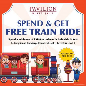 Spend-Get-a-Free-Train-Ride-at-Pavilion-Bukit-Jalil-350x350 - Kuala Lumpur Others Promotions & Freebies Selangor 