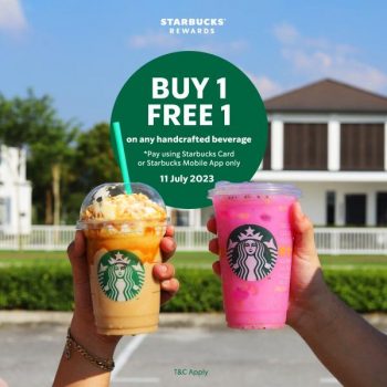Starbucks-Rewards-Members-Buy-1-Free-1-Promotion-350x350 - Beverages Food , Restaurant & Pub Johor Kedah Kelantan Kuala Lumpur Melaka Negeri Sembilan Pahang Penang Perak Perlis Promotions & Freebies Putrajaya Sabah Sarawak Selangor Terengganu 