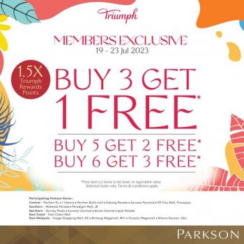 Triumph-Member-Exclusive-Promotion-at-Parkson-350x350 - Fashion Accessories Fashion Lifestyle & Department Store Johor Kedah Kelantan Kuala Lumpur Lingerie Melaka Negeri Sembilan Pahang Penang Perak Perlis Promotions & Freebies Putrajaya Sabah Sarawak Selangor Terengganu Underwear 