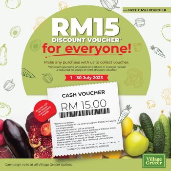 Village-Grocer-Free-RM15-Cash-Voucher-Promotion-at-Megah-Rise-Mall-350x350 - Promotions & Freebies Selangor Supermarket & Hypermarket 