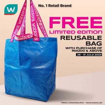 Watsons-Free-Limited-Edition-Reusable-Bag-Promotion-350x350 - Beauty & Health Cosmetics Health Supplements Johor Kedah Kelantan Kuala Lumpur Melaka Negeri Sembilan Online Store Pahang Penang Perak Perlis Personal Care Promotions & Freebies Putrajaya Sabah Sarawak Selangor Skincare Terengganu 