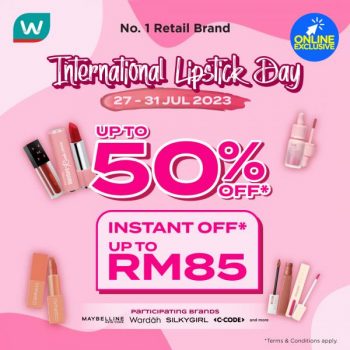 Watsons-International-Lipstick-Day-Sale-350x350 - Beauty & Health Cosmetics Johor Kedah Kelantan Kuala Lumpur Malaysia Sales Melaka Negeri Sembilan Pahang Penang Perak Perlis Personal Care Putrajaya Sabah Sarawak Selangor Terengganu 