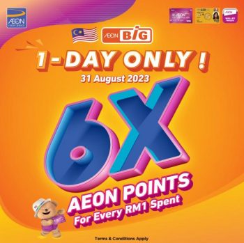 AEON-BiG-Merdeka-6X-AEON-Points-Promotion-350x349 - Johor Kedah Kelantan Kuala Lumpur Melaka Negeri Sembilan Pahang Penang Perak Perlis Promotions & Freebies Putrajaya Sabah Sarawak Selangor Supermarket & Hypermarket Terengganu 