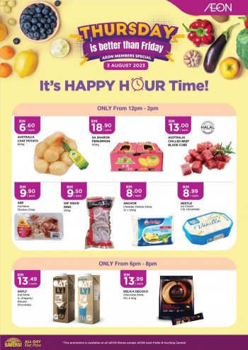 AEON-Supermarket-Thursday-Happy-Hour-Promotion-350x495 - Johor Kedah Kelantan Kuala Lumpur Melaka Negeri Sembilan Pahang Penang Perak Perlis Promotions & Freebies Putrajaya Sabah Sarawak Selangor Supermarket & Hypermarket Terengganu 