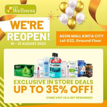 AEON-Wellness-Reopening-Promotion-at-AEON-Mall-Kinta-City-3-350x350 - Beauty & Health Cosmetics Health Supplements Perak Personal Care Promotions & Freebies 