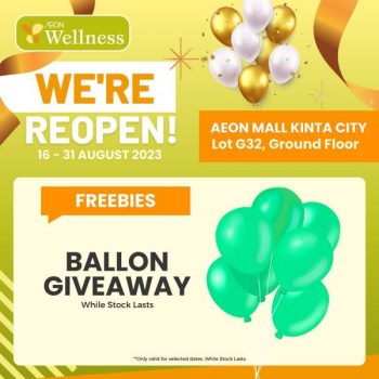 AEON-Wellness-Reopening-Promotion-at-AEON-Mall-Kinta-City-4-350x350 - Beauty & Health Cosmetics Health Supplements Perak Personal Care Promotions & Freebies 