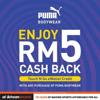 Al-Ikhsan-Sports-PUMA-Body-Wear-pay-with-Touch-N-Go-eWallet-RM5-Cashback-Promotion-350x350 - Apparels Fashion Accessories Fashion Lifestyle & Department Store Johor Kedah Kelantan Kuala Lumpur Melaka Negeri Sembilan Pahang Penang Perak Perlis Promotions & Freebies Putrajaya Sabah Sarawak Selangor Terengganu 