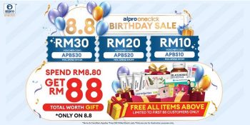 Alpro-Pharmacy-8.8-Alpro-One-Click-Birthday-Sale-350x175 - Beauty & Health Cosmetics Health Supplements Johor Kedah Kelantan Kuala Lumpur Malaysia Sales Melaka Negeri Sembilan Pahang Penang Perak Perlis Personal Care Putrajaya Sabah Sarawak Selangor Terengganu 