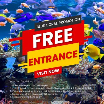 Blue-Coral-Aquarium-Free-Entrance-Promo-at-KL-Tower-350x350 - Kuala Lumpur Others Promotions & Freebies Selangor 