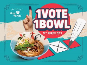 Boat-Noodle-State-Election-Promo-350x263 - Beverages Food , Restaurant & Pub Johor Kedah Kelantan Kuala Lumpur Melaka Negeri Sembilan Pahang Penang Perak Perlis Promotions & Freebies Putrajaya Sabah Sarawak Selangor Terengganu 